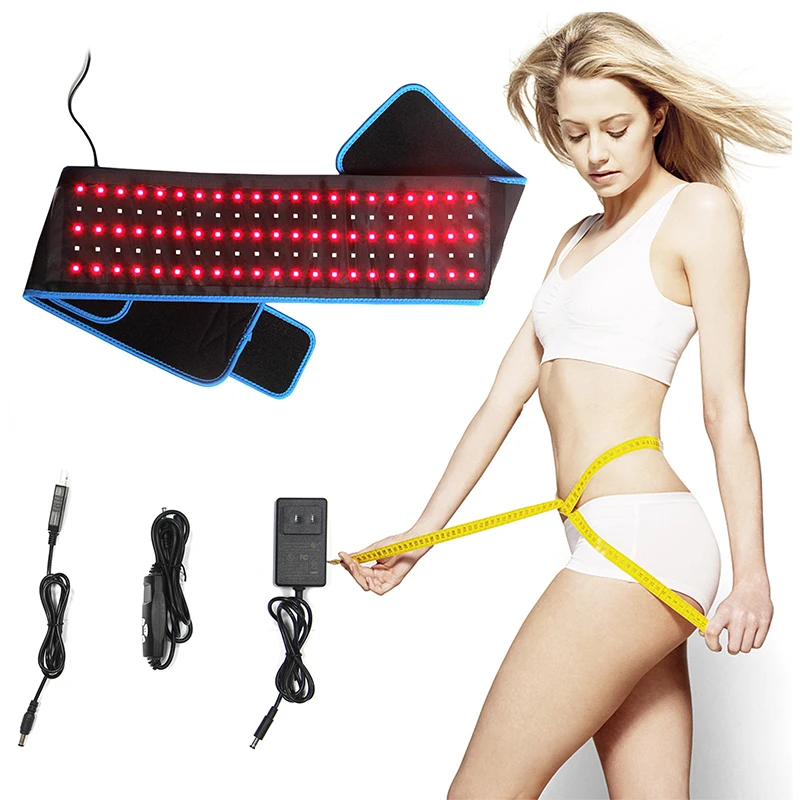 LED Red Light Heating Fat Reduction Belt 660nm/850nm Beauty infrared USB Hot compress waist Massage physiotherapy belt