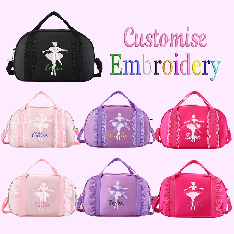 Embroidery Customization / Standard Version New Style Single-Shoulder Dance Bag, Crossbody Bag for Outings, Perfect for Outdoor Sports, Latin Dance, Street Dance, Ballet, and a Great Choice for Holiday Gifts!