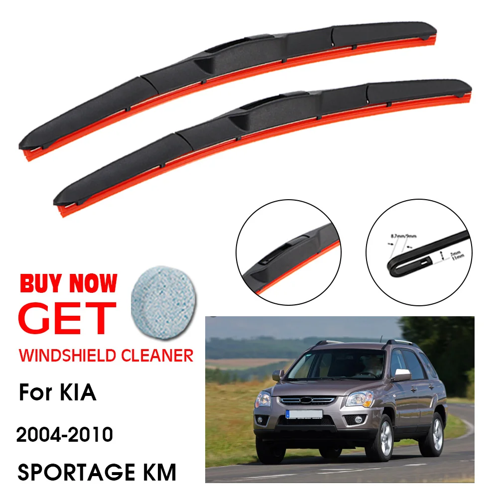 

Car Wiper For KIA SPORTAGE KM 24"+16" 2004-2010 Front Window Washer Windscreen Windshield Silica Gel Wiper Blades Accessorie