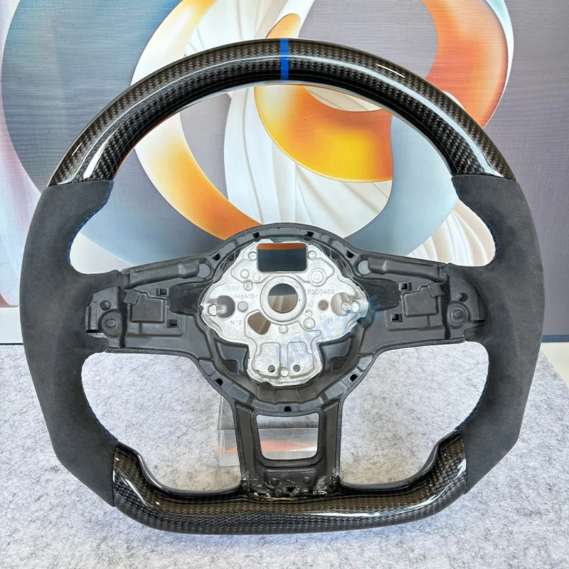 Carbon Fiber Steering Wheel leather Alcantara For Volkswagen Golf 7 7.5 GTI GTD GTE R 2013-2020 Polo GTI Tiguan Passat DSG