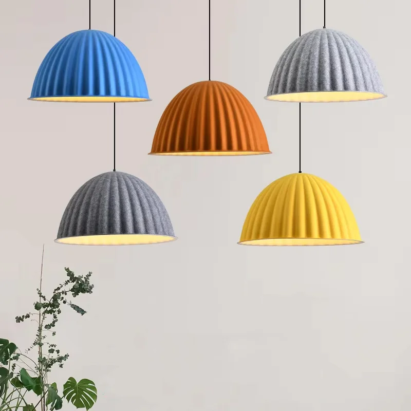 Danish felt pendant light acoustic sound-absorbing tea restaurant office minimalist designer engineering restaurant hanging lamp