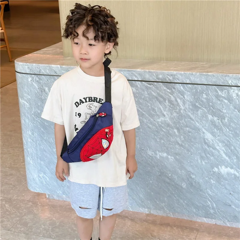 Cute chest bag for boys and girls, fashionable and creative small bag, cartoon waist bag, stylish shoulder messenger bag