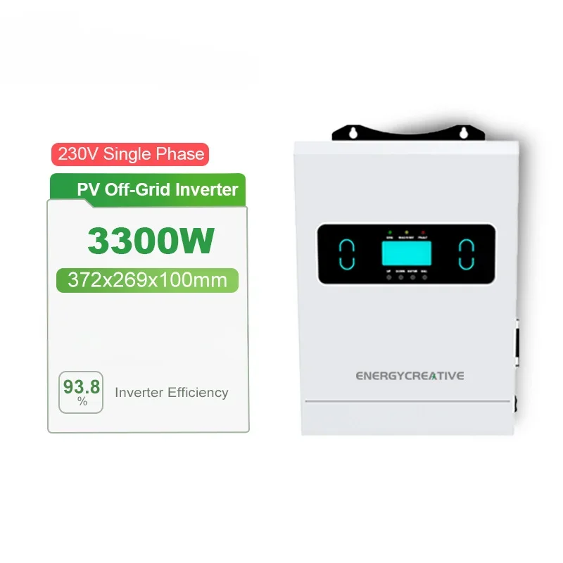 3300W single-phase 230V photovoltaic inverter household energy storage off-grid solar inverter HS03 ELS  LCD Display