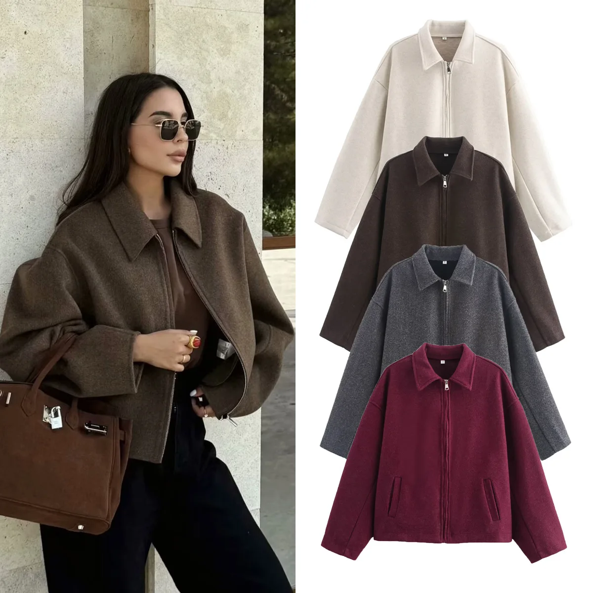 

Осеннее женское зимнее пальто Wolol, однотонное женское пальто с отложным воротником и длинными рукавами, винтажная женская уличная верхняя одежда