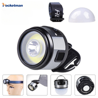 Powerful Sensor Headlamp USB Rechargeable Hat Clip Light Magnetic Hook Fishing Camping Light 4 IN 1 Mini Multifunction Torch