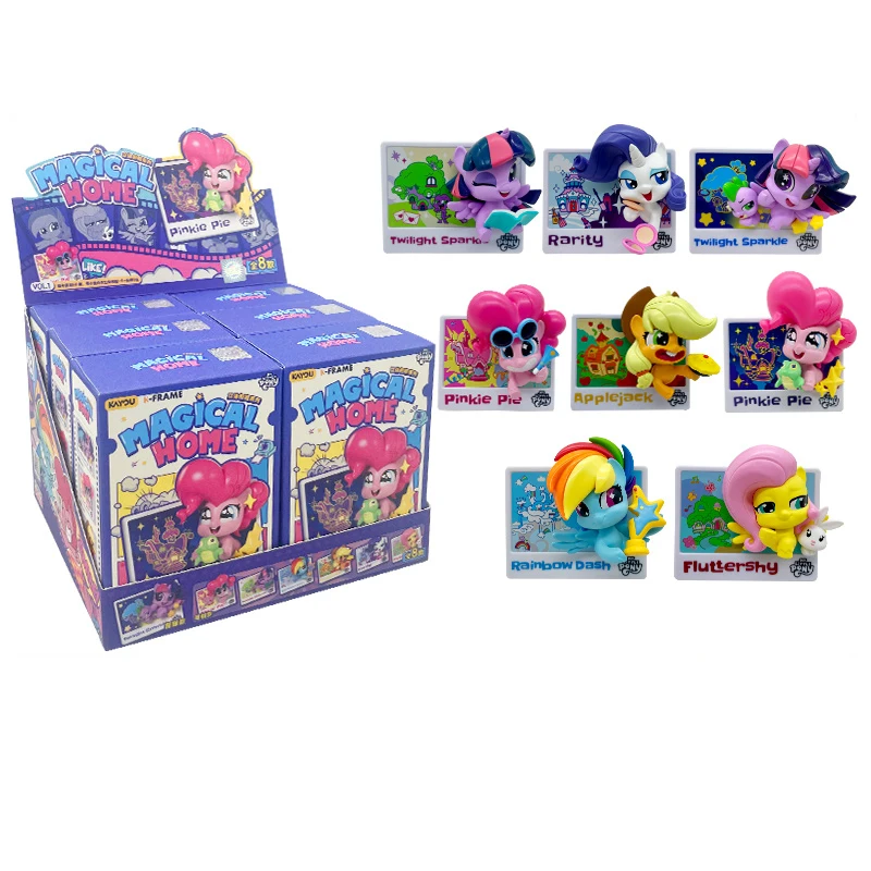 อย่างเป็นทางการของแท้ KAYOU My Little Pony 3D กรอบรูป Adventure Edition Badge Magical Home Collection 3D แม่เหล็กของขวัญของเล่น