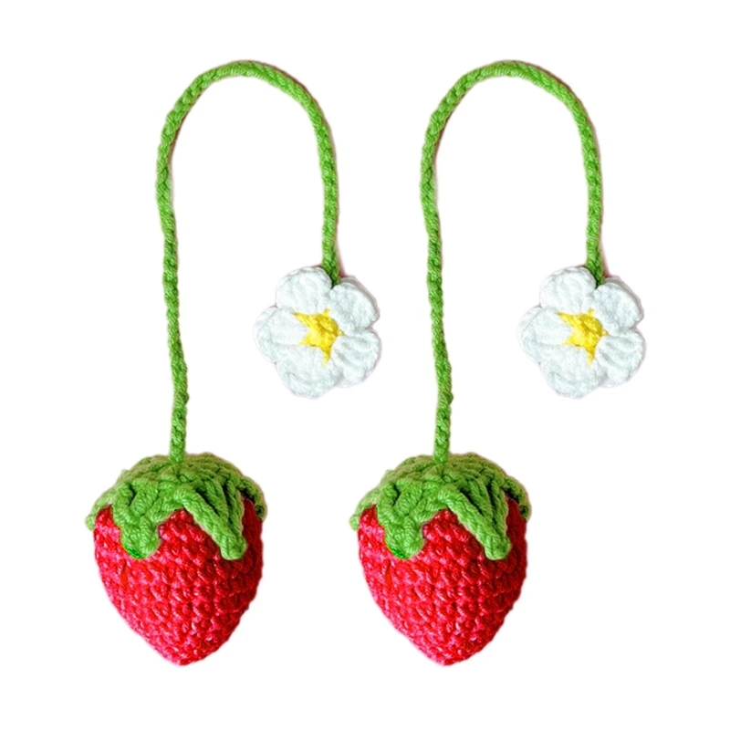 Strawberry Car Mirror Hanging Aesthetic Car Decoration Fruit Rear Dangle