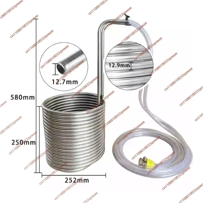 304 Stainless Steel Beer Cooling Coil Rapid Chiller Heat Exchanger Tube for Home Brewing Beverage Cooling System
