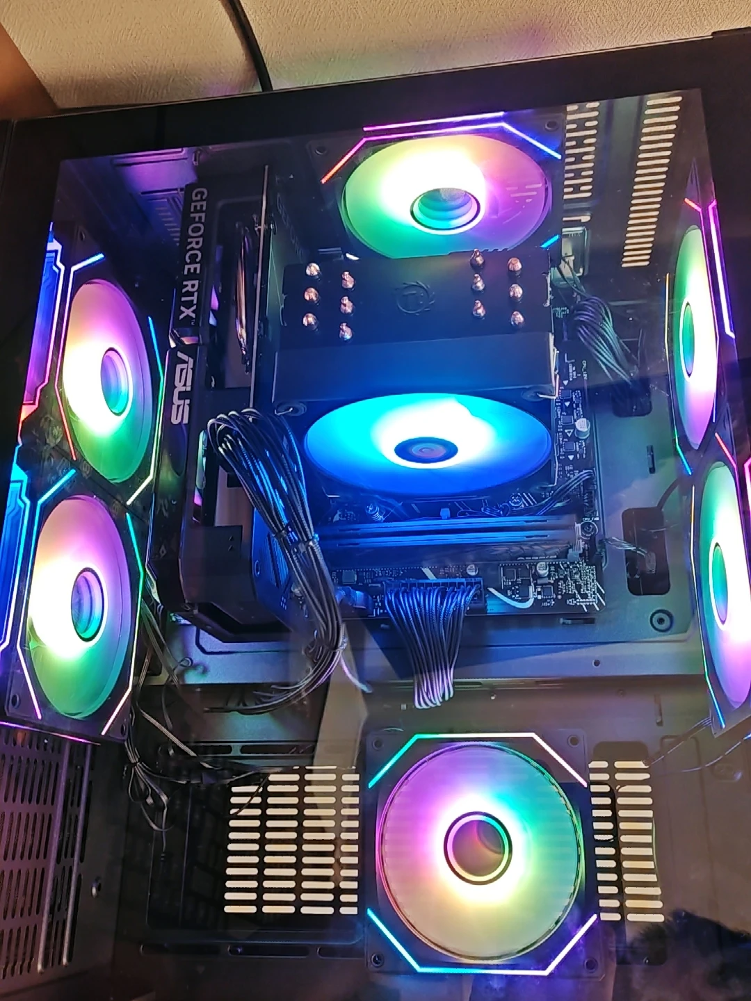 شعبية حالة الكمبيوتر RGB مروحة 12 سنتيمتر ATX أبراج مع مروحة برودة 5 فولت 3pin ألعاب الكمبيوتر وحدة المعالجة المركزية المبرد النحاس ARGB المشجعين #6