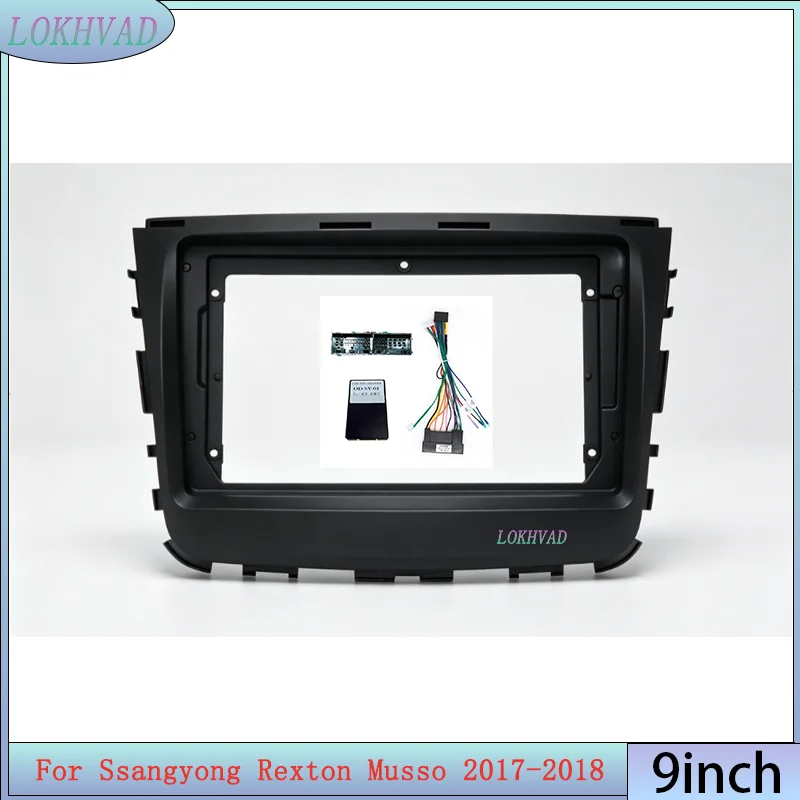 Car Radio Frame Kit For Ssangyong Rexton Musso 2017 2018 Auto Stereo Multimedia Player Install Dash Panel Fascia Fitting Adapter