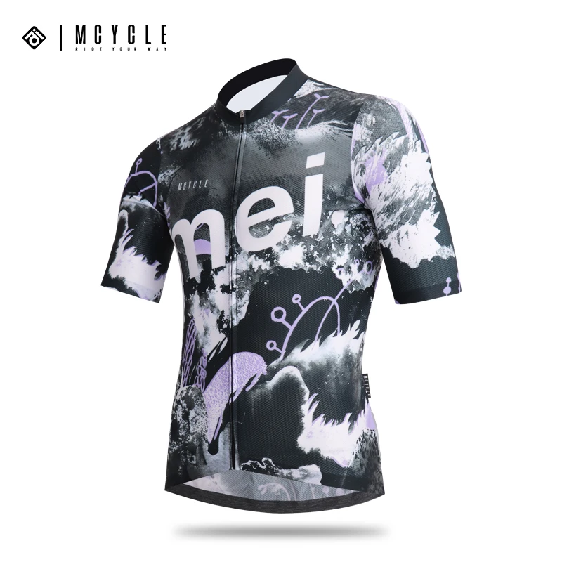 Mcycle Wholesale Men's Cycling Clothes Compression Bicycle Bike Jersey Shirt Top Short Sleeve Customized Cycling Jersey Men