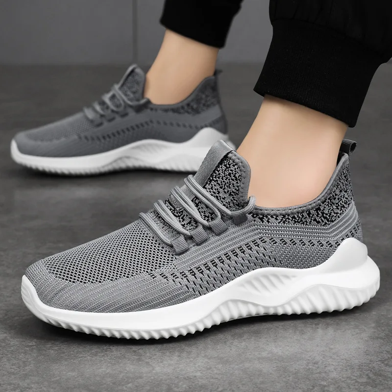 Men\'s shoes spring and autumn breathable comfortable sports leisure running shoes lightweight soft-soled sports shoes