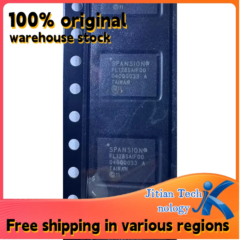 100% original inventory 1PCS S25FL128SAGNFI003 logo FL128SAIF00 WSON-8 Flash Memory Chip Channel direct sales