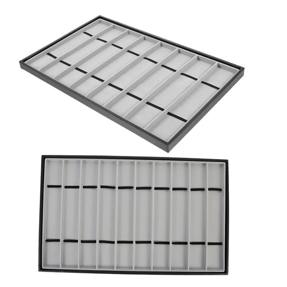 2Pcs Wrist Watch Display Tray Rectangular Simple Craftsmanship Watchband Storage Organizer Display Holder Watchband Tray