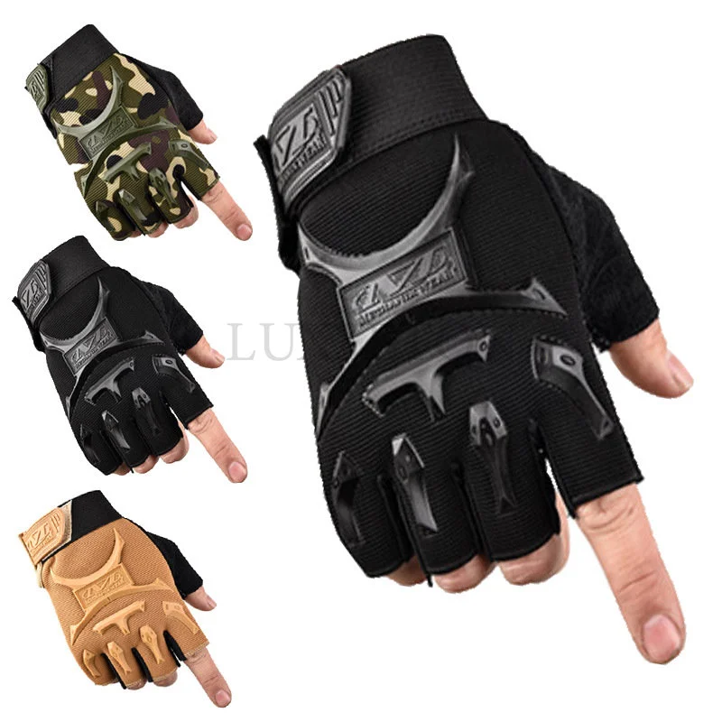 

Cycling Fingerless Gloves Half Finger Non-Slip Motorcycle Gloves Bike Bicycle Riding Outdoor Sports Gloves