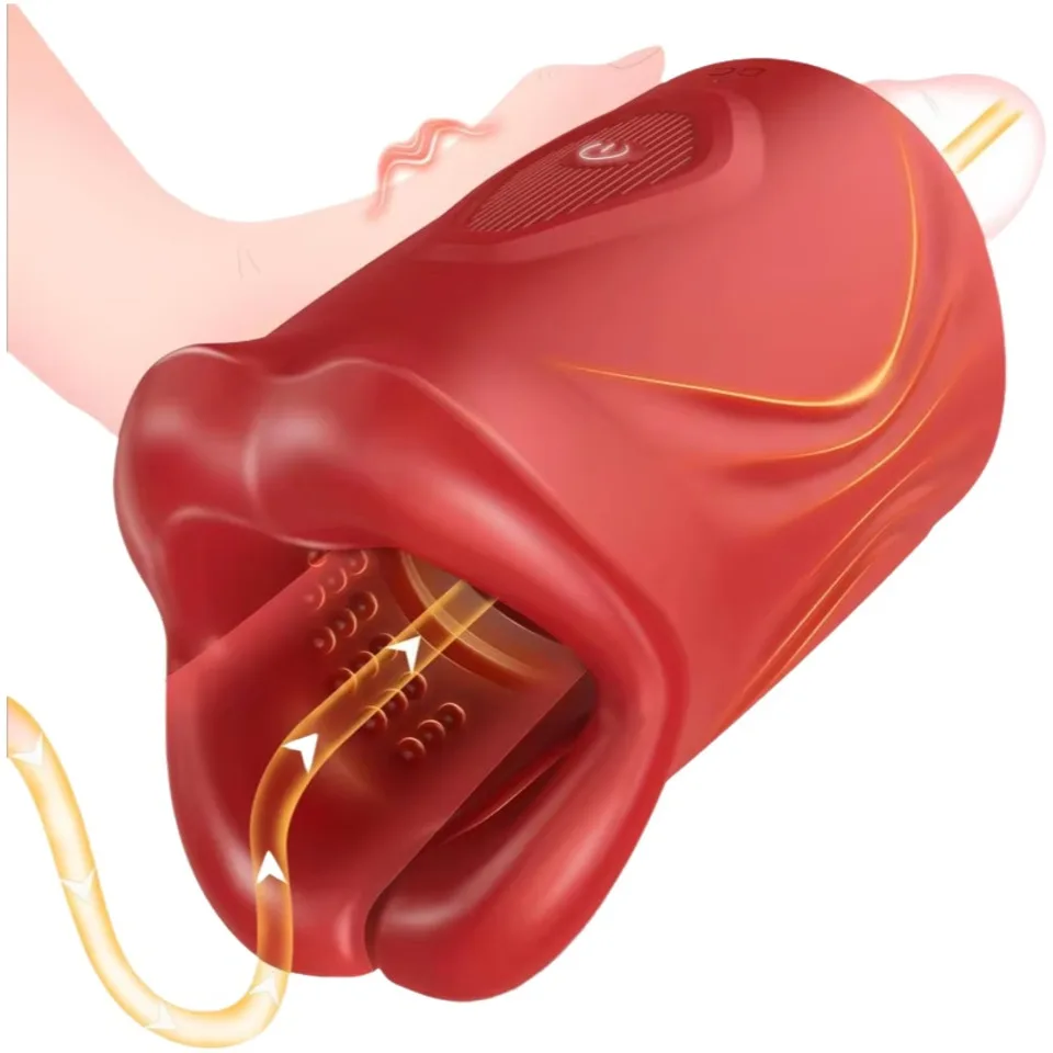 Portable Lip Vibration Cup Multiple Frequencies Sex Masturbation Adult Male Glans Stimulation Masturbator Delay Trainer view 2