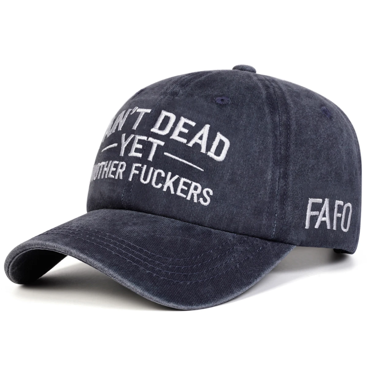 Unisex AINT DEAD YET Baseballkappen mit Stickerei, für Frühling und Herbst, für den Außenbereich, verstellbare Freizeithüte, Sonnenschutzhut, Sportkappe – Detail 5