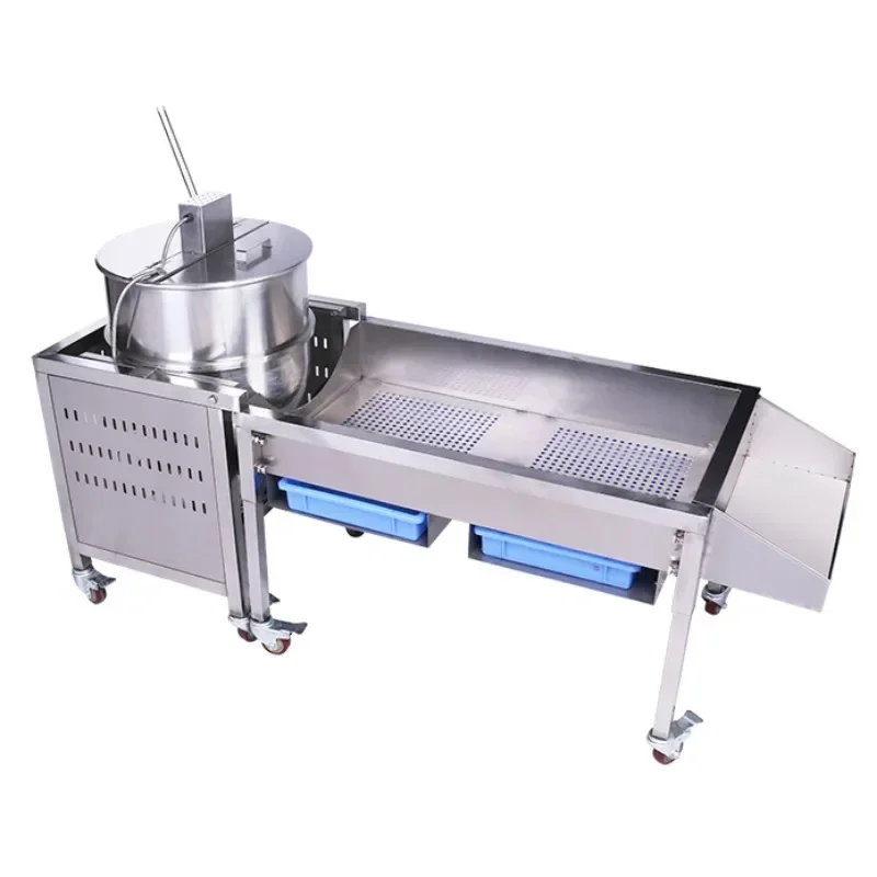Stainless steel commercial caramel kettle corn popcorn flower machine
