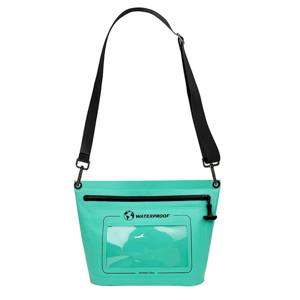 Waterproof Shoulder Bag IPX7 Airtight Zipper Pouch PVC Dry Case 26*11*22.5cm Diving Beach Outdoor Travel Sports Gear Parts
