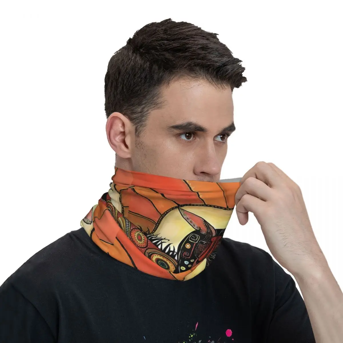 Art Scarf Neckerchief Neck Face Mask Polyester