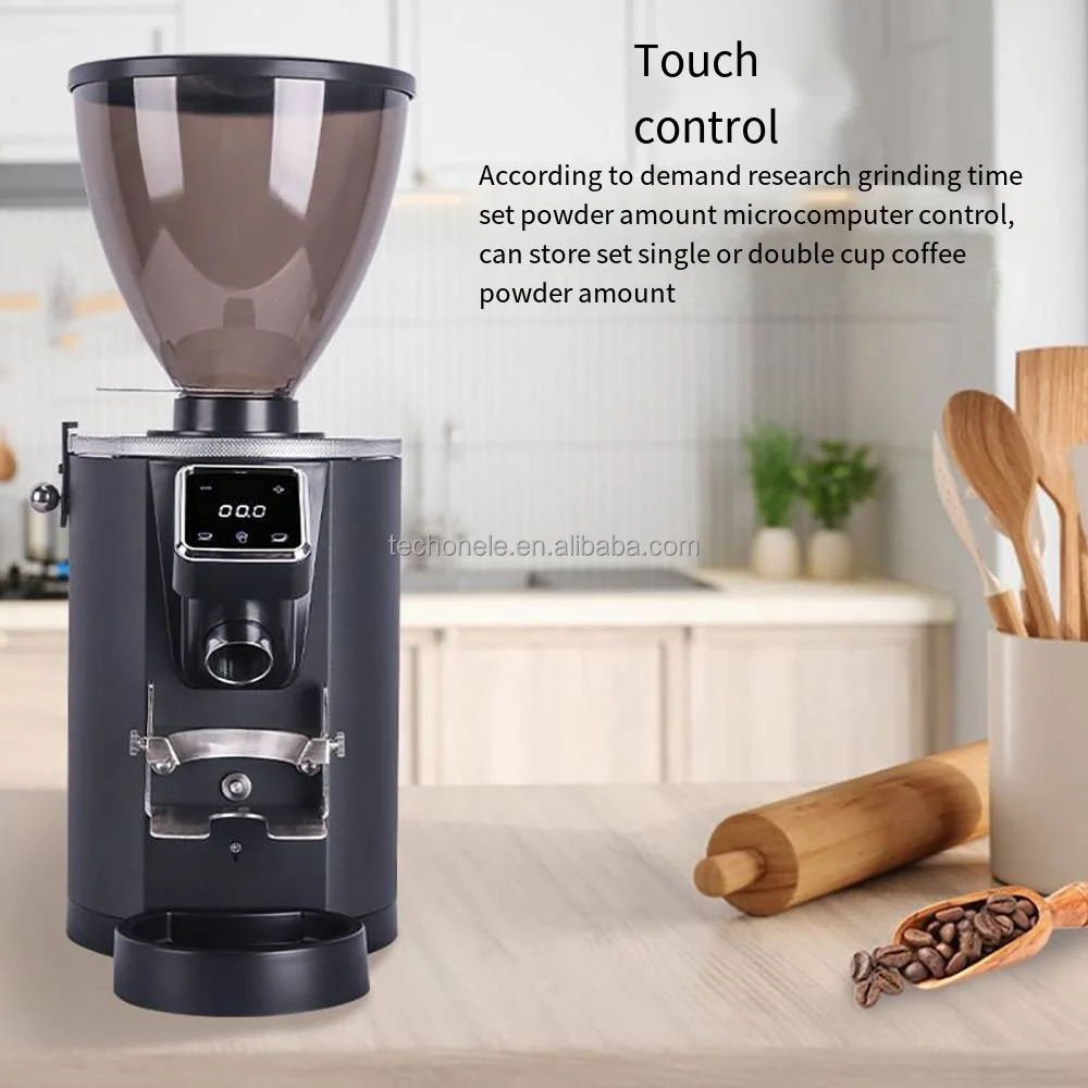 Commercial Electric Bean Grinder 800g Large Capacity Stainless Steel Manual Power Portable Espresso  Hotel