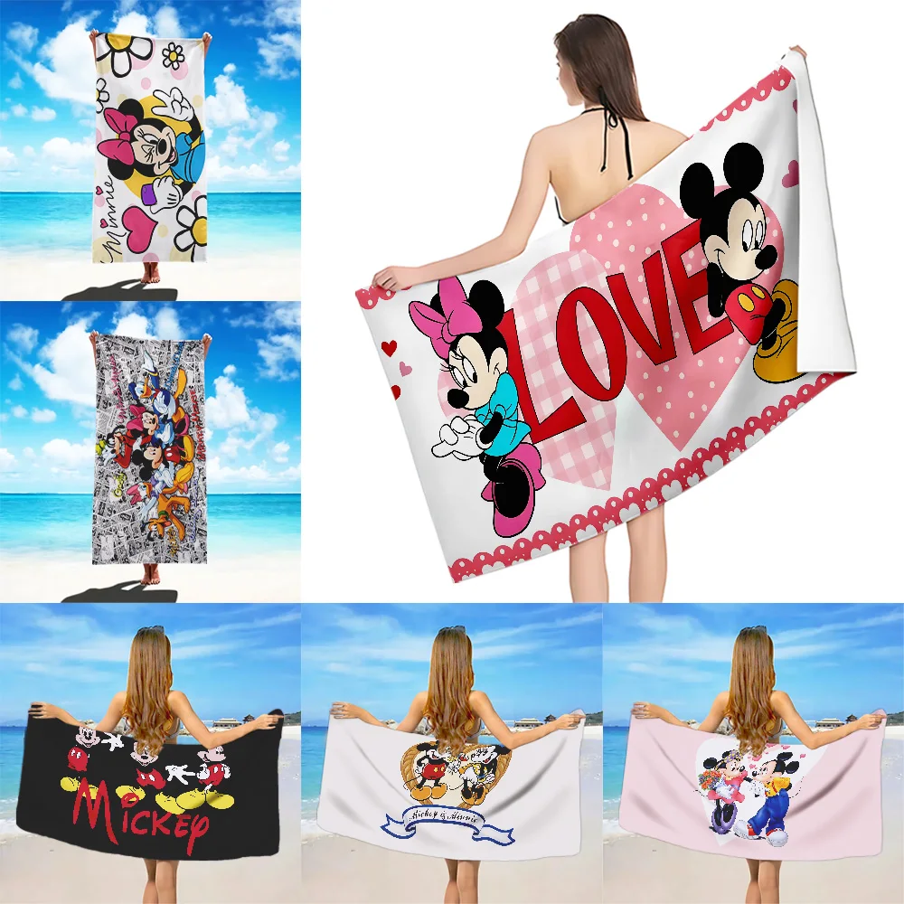 Mickeys Cartoon Mouse Beach Towel Microfiber Sand Free Quick Dry Soft Sandproof Pool Towels Gift for Women Travel Shower Camping