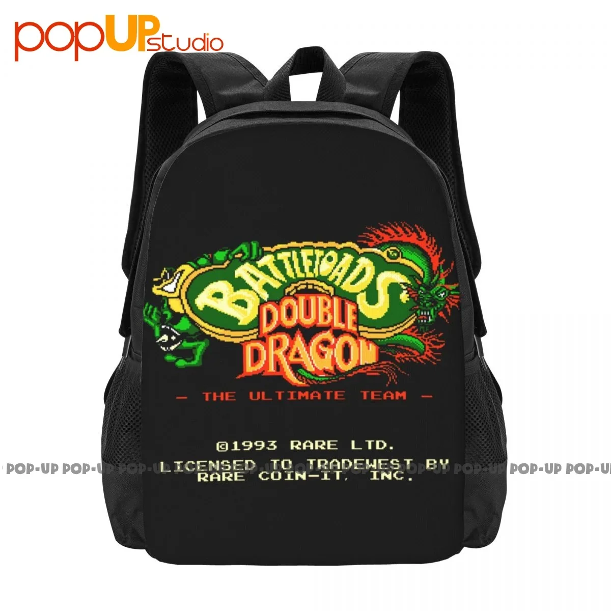 Battletoads Double Dragon Start Screen Backpack Large Capacity Gym Foldable Personalised Clothes Backpacks