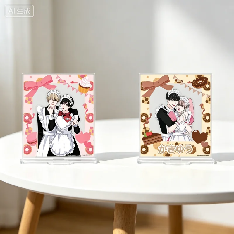 BL Takara-kun & Amagi-kun maid outfit Acrylic Stand Model Plate Keychains Bedroom decoration Festivals Gifts