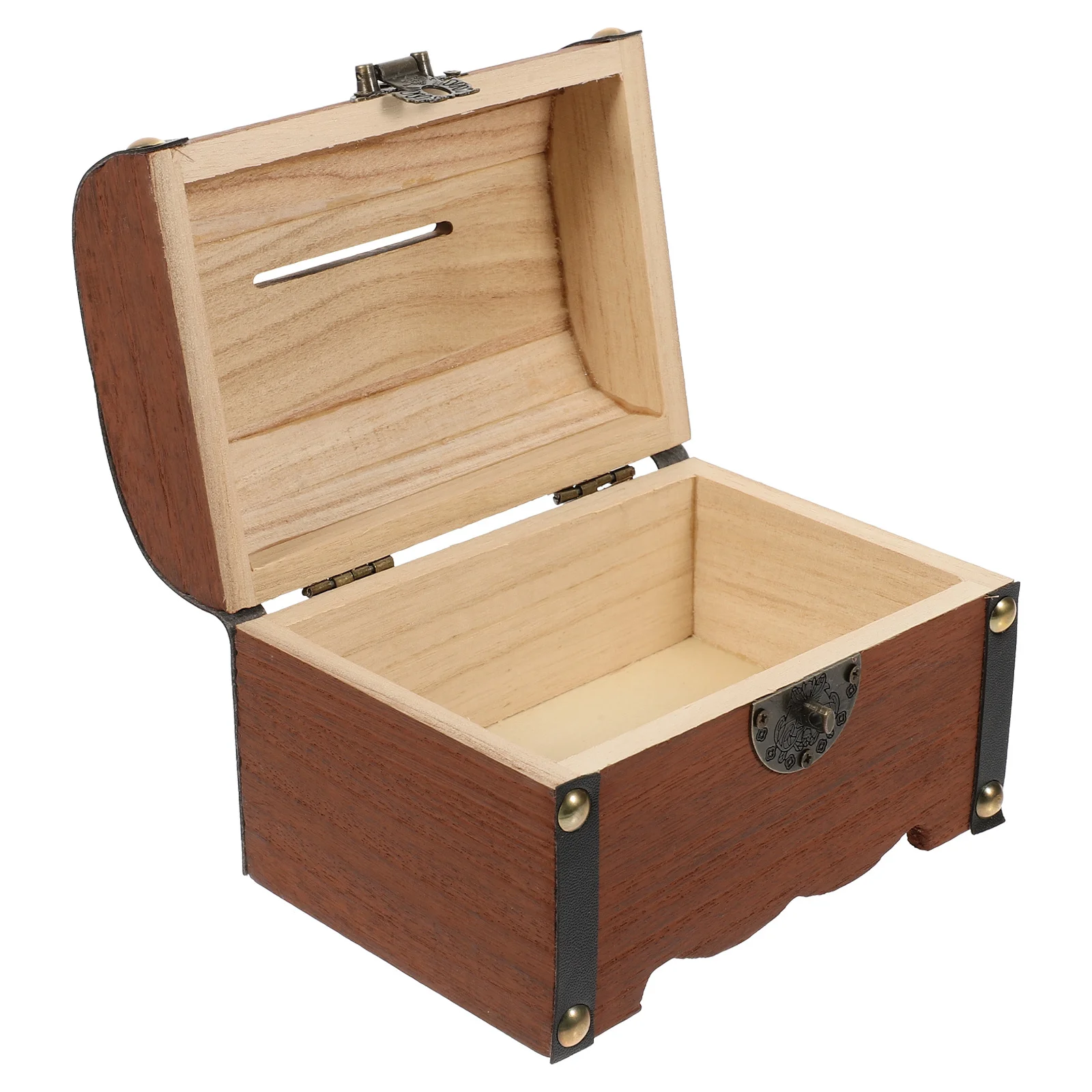 Wooden Piggy Bank Safe Box Large Capacity Coin Storage Money Jar Kids Savings Box Home Decoration Ornament Kids Coin Bank