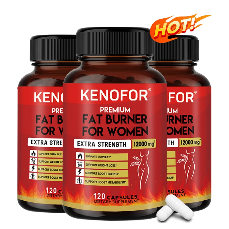 KENOFOR Fatburner-Ergänzungsmittel – unterstützt Gewichtsmanagement, steigert Energie, steigert den Stoffwechsel und entgiftung 12.000 mg