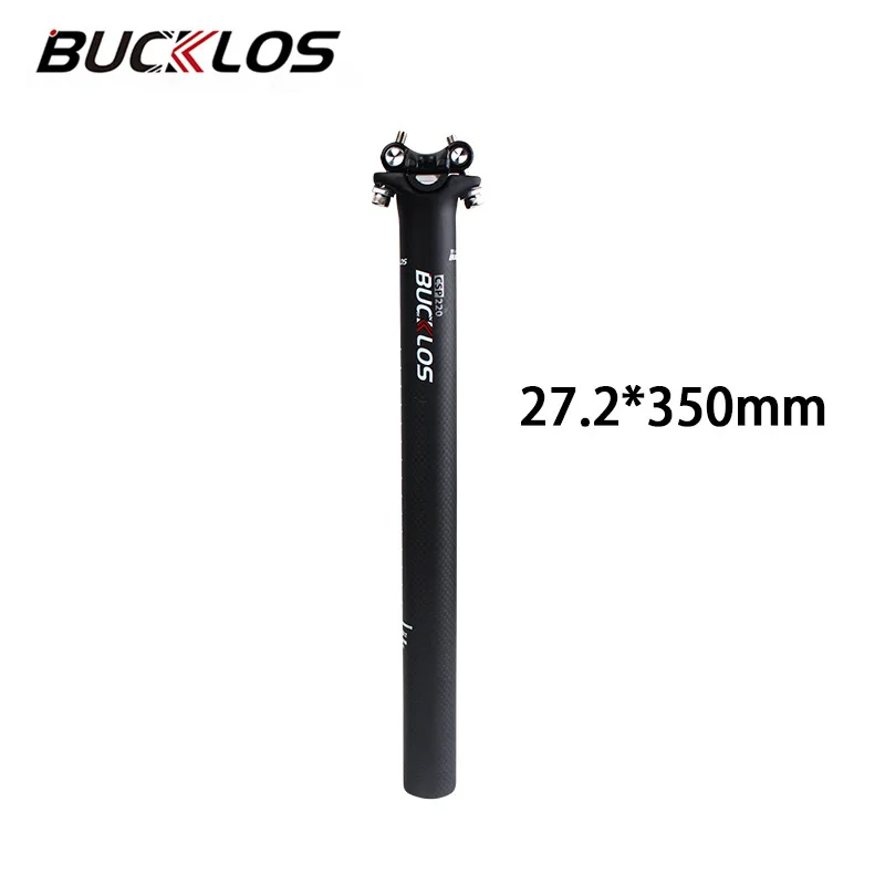 BUCKLOS Carbon Fiber Bike Seatpost 27.2/30.8/31.6mm 350/400mm Lightweight MTB Mountain Bicycle Seat Tube Cycling Accessory