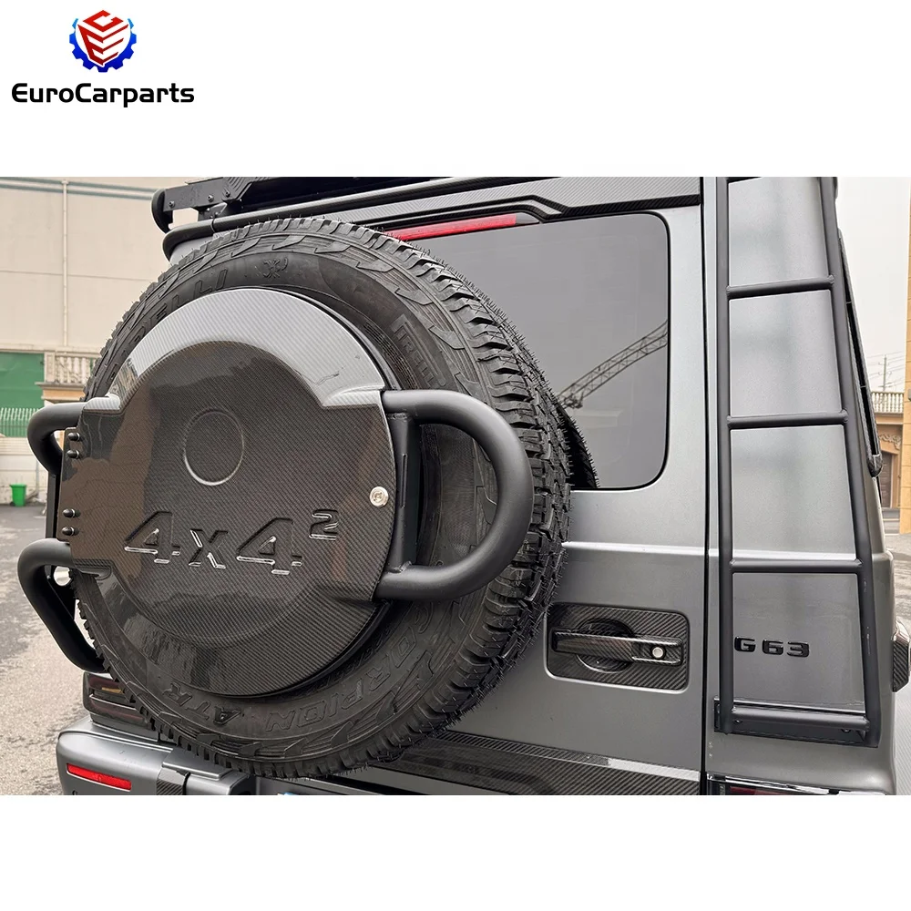 W464 4x4 คาร์บอนไฟเบอร์ผู้ให้บริการล้ออะไหล่พร้อมตัวยึด W463A ฝาครอบล้ออะไหล่