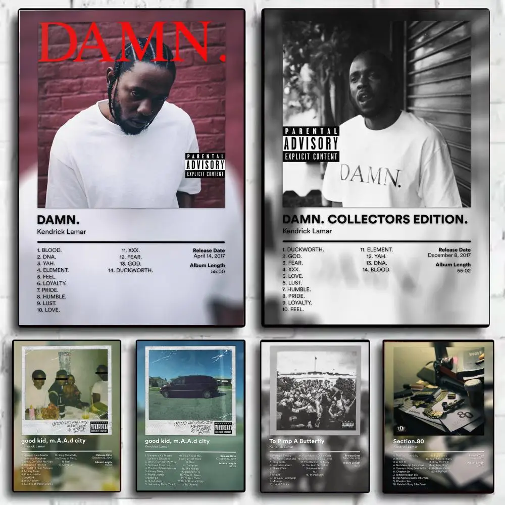 Singer K-Kendrick Lamar Music Album Poster Modern Aesthetic Wall Art Poster Minimalist Room Decoration Items