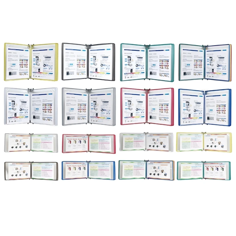 

Vertical/Horizontal Wall Mounted Reference System Organizer 5 Easy-Loading Display Pocket for Warehouse Laboratory