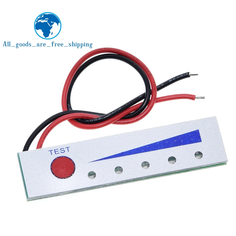 TZT 12V Lithium Battery Capacity Indicator Electricity Power Level Tester Li-ion Display