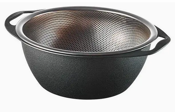 

Stainless Steel Vegetable Washing Colander Large Capacity Bowl Drain Basket Rice Washing Filter Fruit Strainer Kitchen