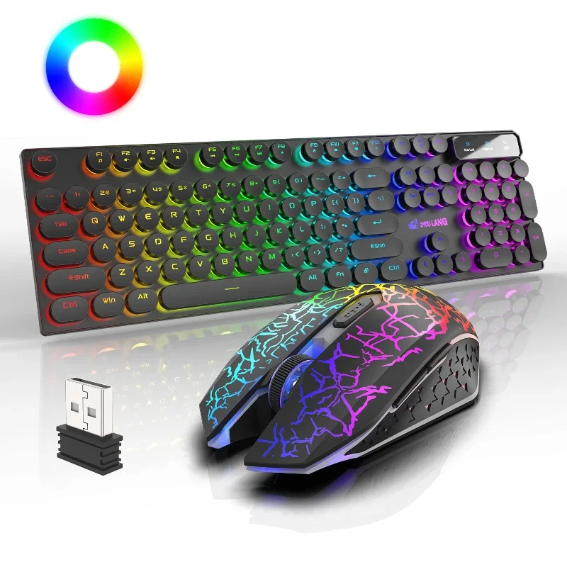 

T3 wireless charging keyboard mouse set game luminous keyboard and mouse set cross-border ebay amazon