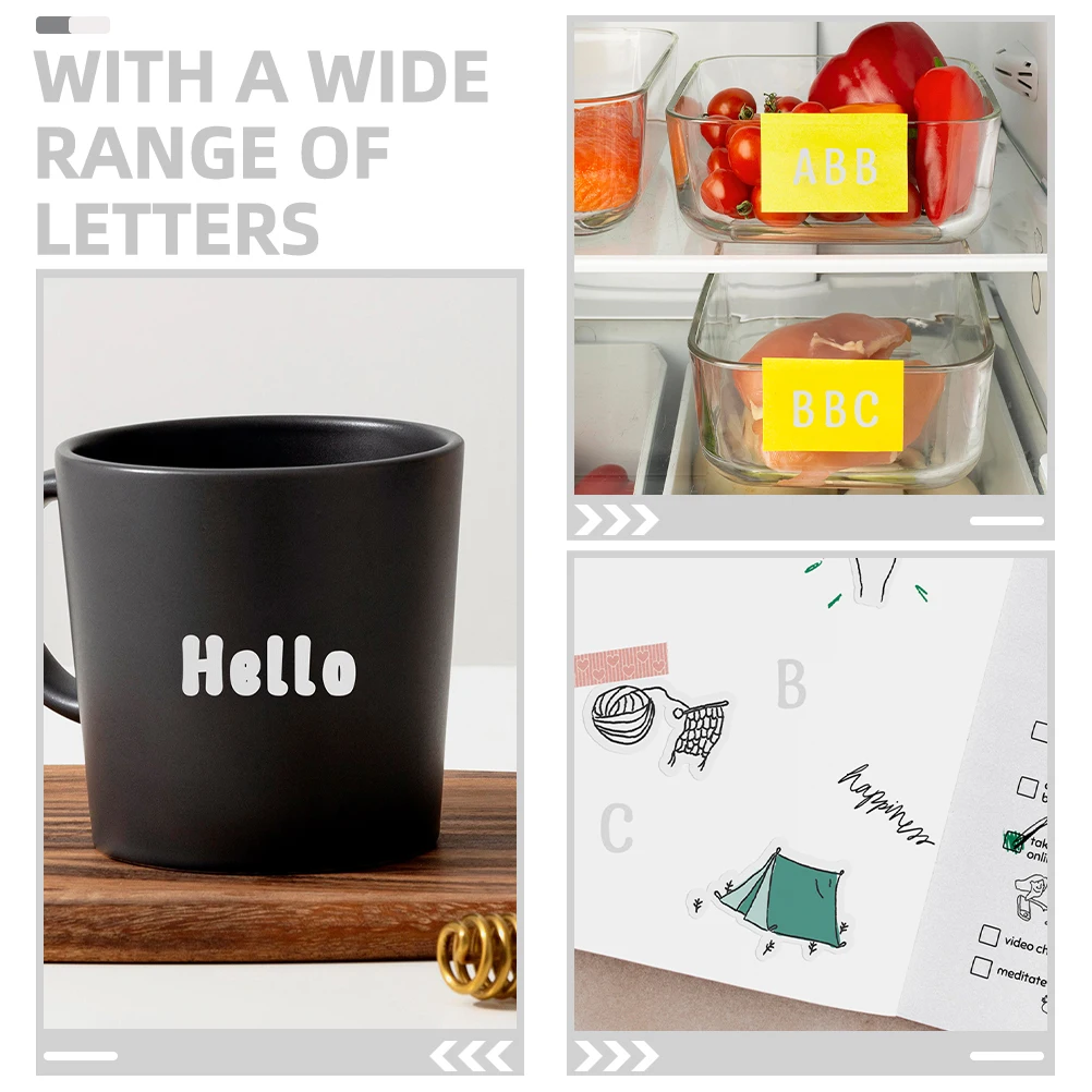 

10 Sheets Waterproof English Letter Stickers Self Adhesive Decorative Letters for Mailbox Laptop Scrapbooking DIY Crafts