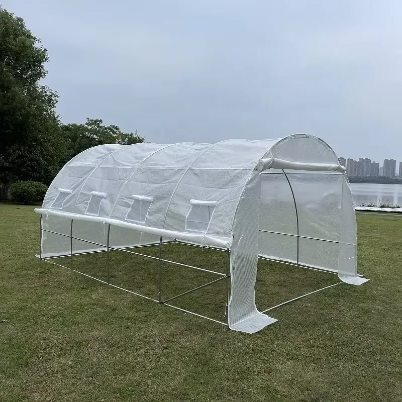 Portable 4x3x2m Indoor and Outdoor Garden Greenhouse with Metal Frame for Easy Assembly