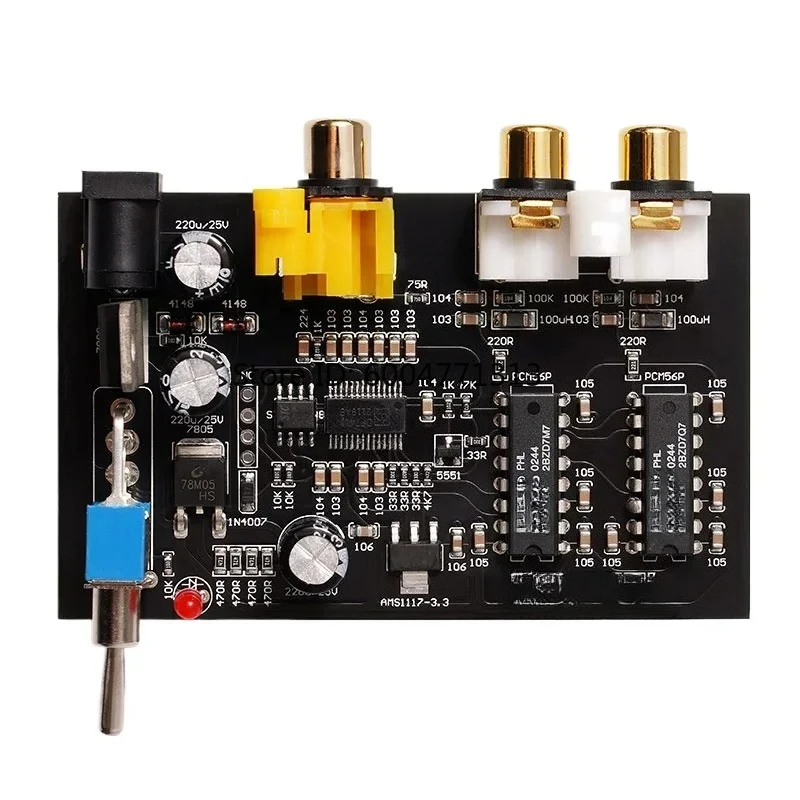 Dual PCM56 HIFI Audio Decoder Board 16Bit 48K Coaxial Input RCA Output High Quality DAC Module
