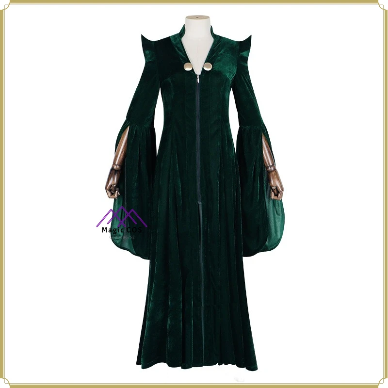 

Minerva McGonagall Cosplay Costume - High Quality Hot Movie Emerald Green Robe Role Playing Anime Outfit Halloween Party Suit