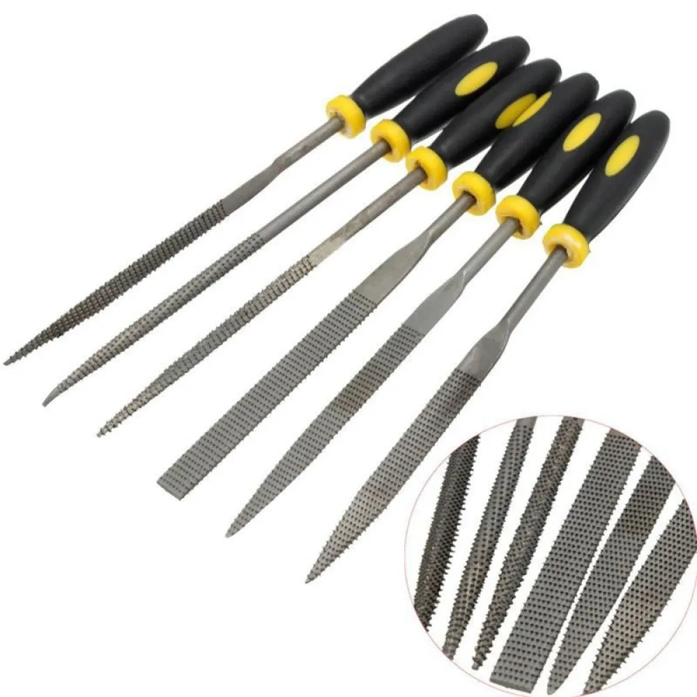 6Pcs Mini Precision Needle File Set Flat File Durable Precision Needle File Set Flat Wood Carving Tools For Polished