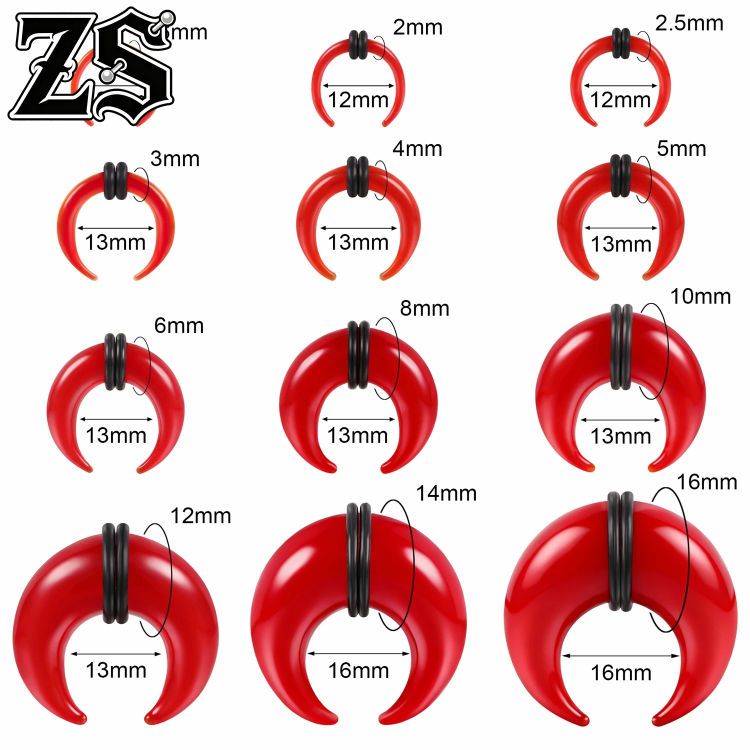Body Jewelry Gauges - ZS 1 szt. Kolczyk do nosa