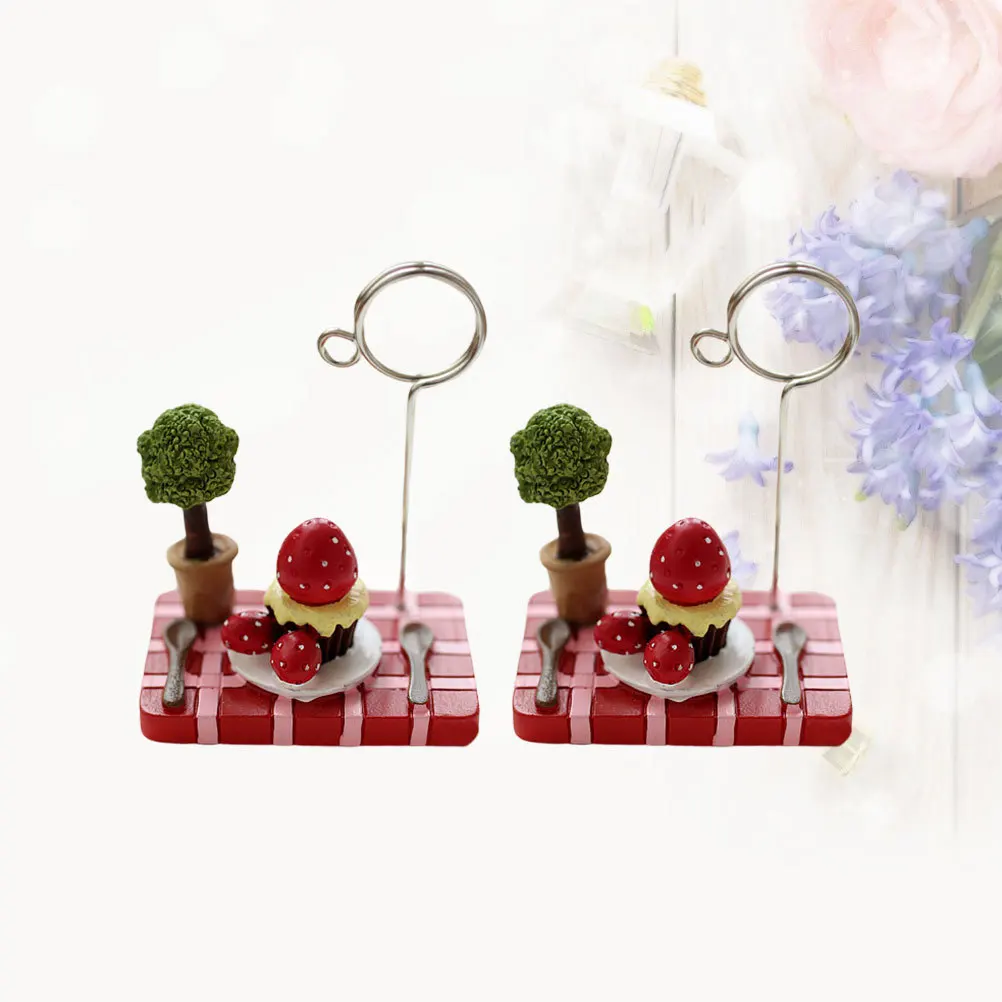 

2Pcs Multifunctional Teapot Photo Clips Resin Note Clamps Mini Decorative Picture Holders for Home Office Craft Display