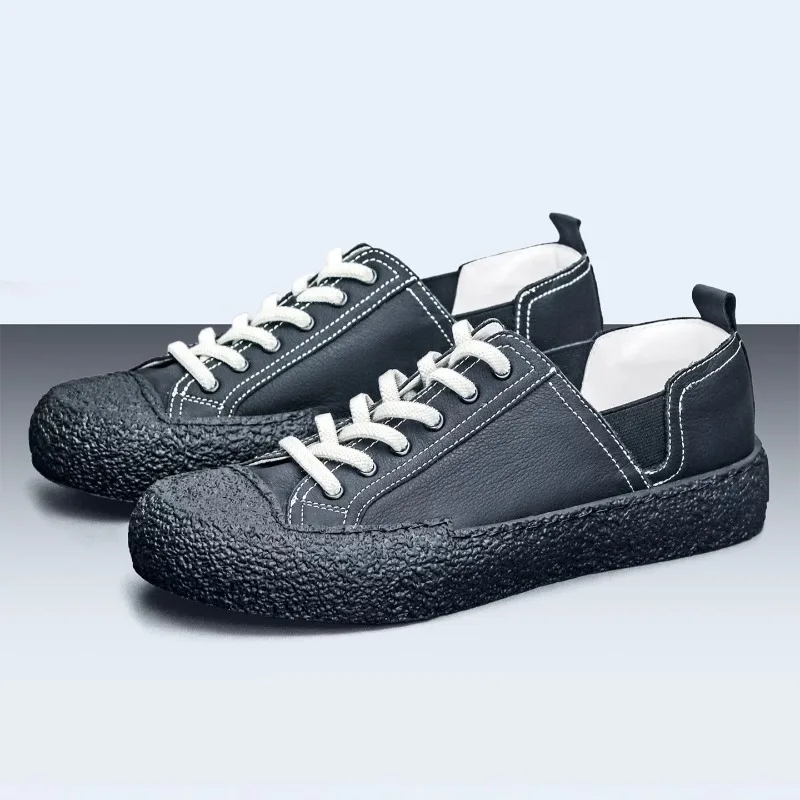

Men's Casual Shoes Genuine Leather Breathable Board Shoes Male Retro Trendy Designer Luxury Sneakers Youth Sport Hiking Shoes