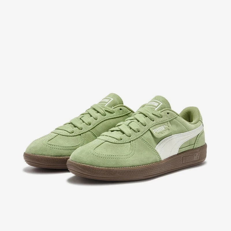 Puma genuine Palermo new men's and women's green and white casual training shoes 408532-03
