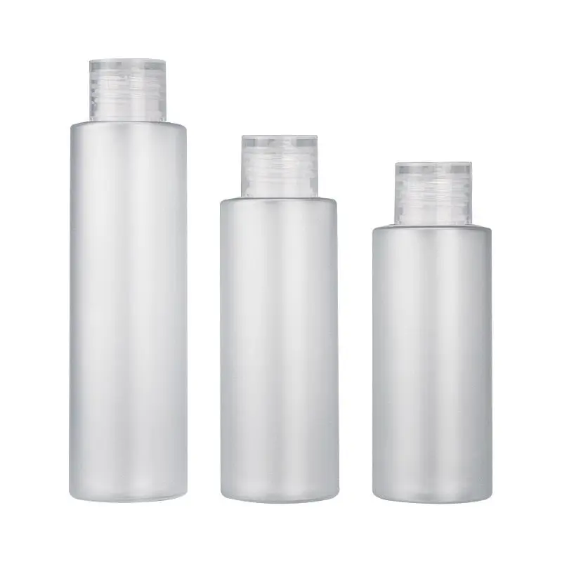 

15pcs Empty Plastic Toner Bottle Clear Frost 100ML120ML150ML Packaging Clear Screw Lid Refillable Cosmetic Lotion Bottles