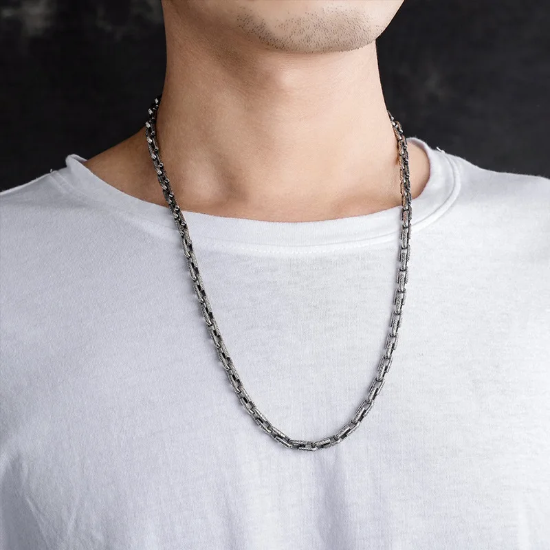 S925 Sterling Silver Women's Necklace Men's New Fashion Jewelry Personalized Versatile Retro Punk party gift Vines chain