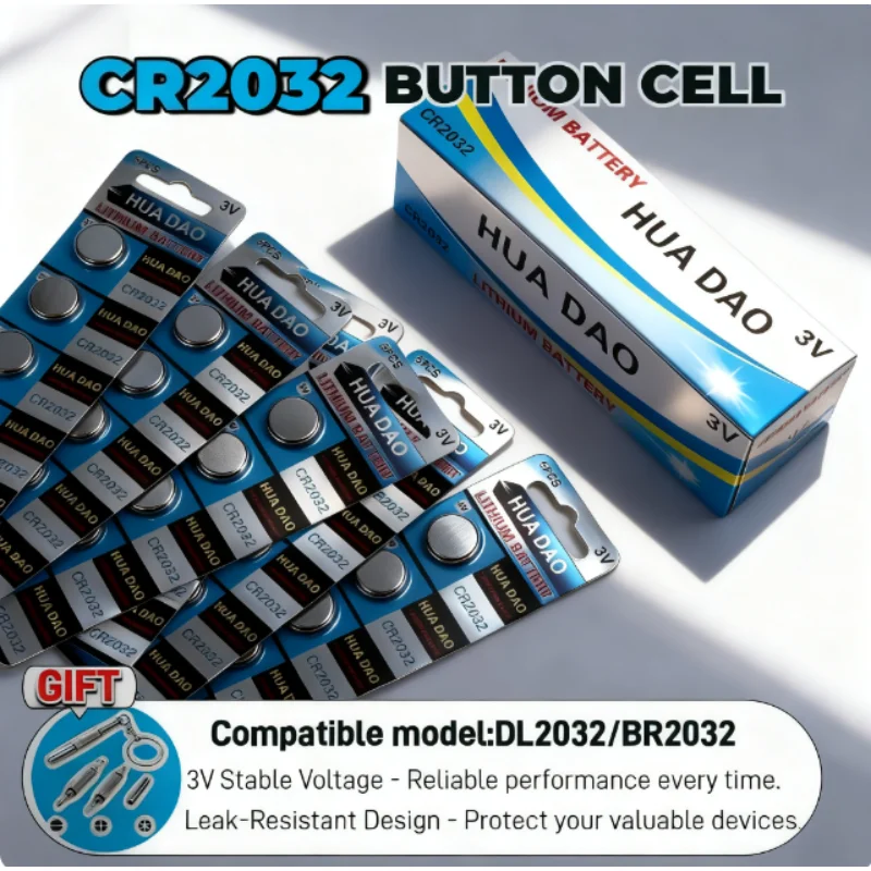 

CR2032 3V Lithium Battery 210mAh Long Lasting for Watch Remote Car Key Toys Electronics Calculator Button Cell Batteries CR 2032