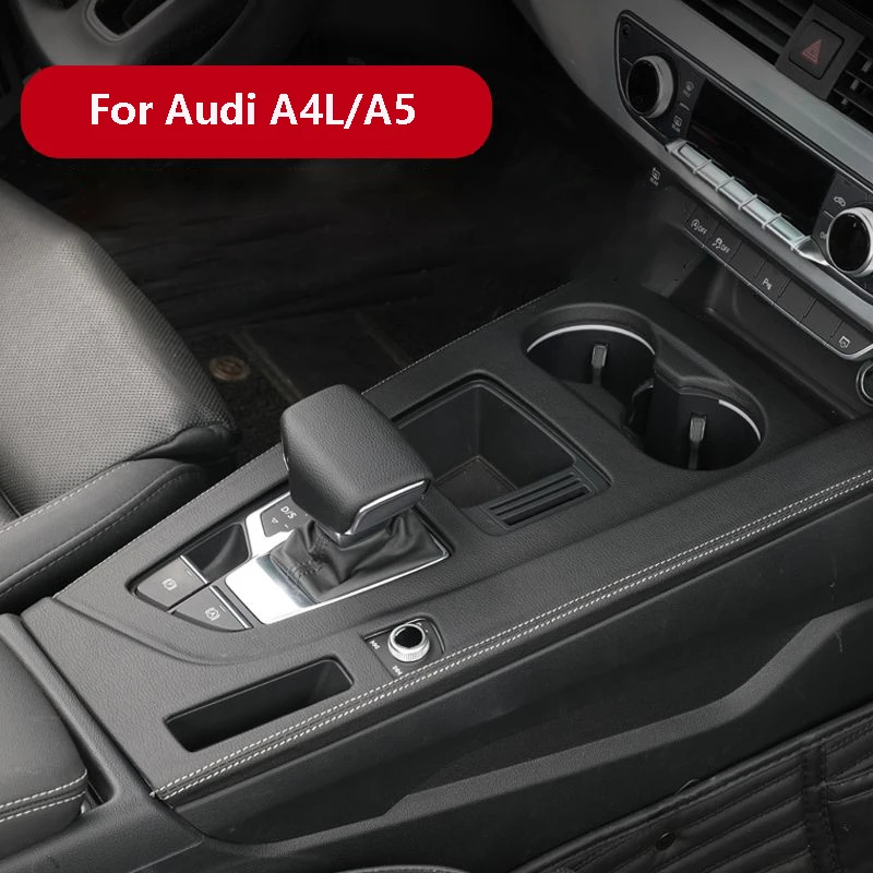 

Leather LHD Car Interiors Overlay Mouldings Panel Console Dashboard Armrest Lid Shell Gear Lever Cover For Audi A4L A5 2017-2024